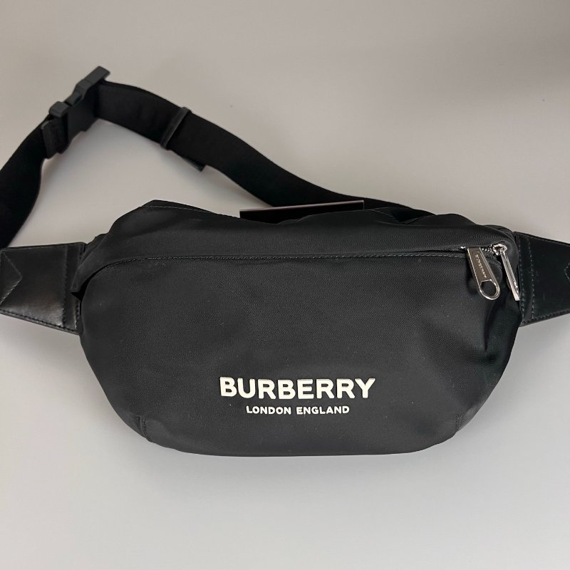 BURBERRY 8049095 黑尼龍腰包-0