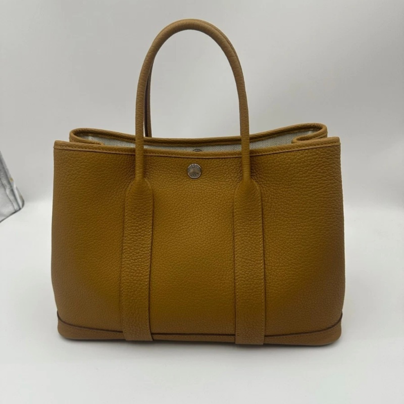 Hermes 愛馬仕garden party30 栗子色花園包，尺寸：30*14*20cm-0