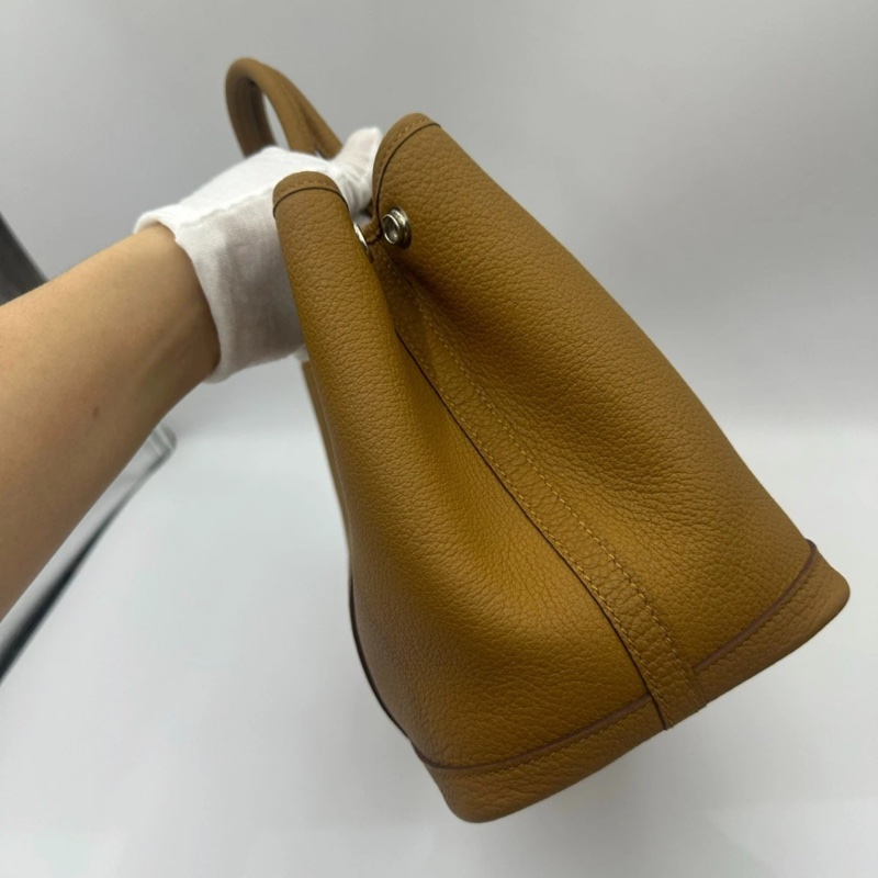 Hermes 愛馬仕garden party30 栗子色花園包，尺寸：30*14*20cm-5