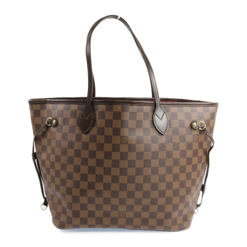 LOUIS VUITTON Damier Neverfull MM金扣手挽袋/肩背袋-0