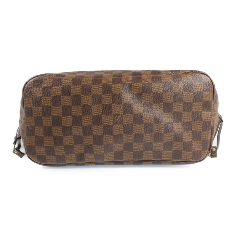 LOUIS VUITTON Damier Neverfull MM金扣手挽袋/肩背袋-3
