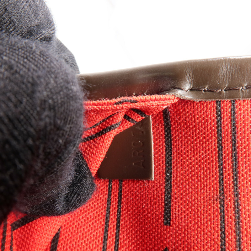 LOUIS VUITTON Damier Neverfull MM金扣手挽袋/肩背袋-7