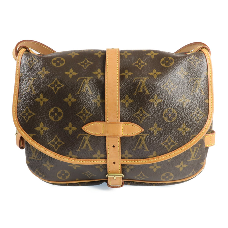 LOUIS VUITTON Monogram Saumur 30金扣肩背袋-2