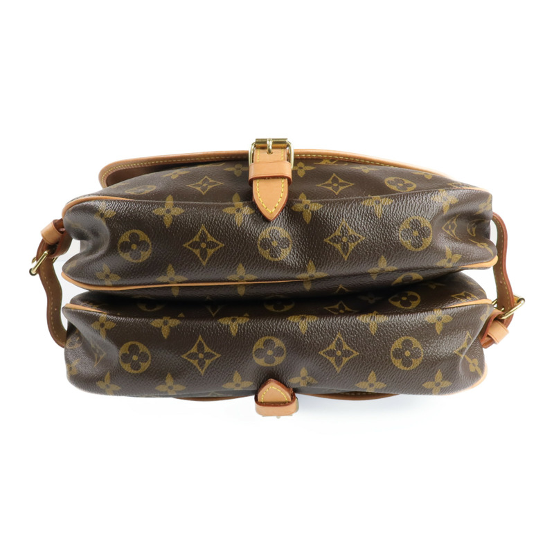 LOUIS VUITTON Monogram Saumur 30金扣肩背袋-3
