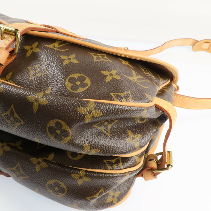 LOUIS VUITTON Monogram Saumur 30金扣肩背袋-8