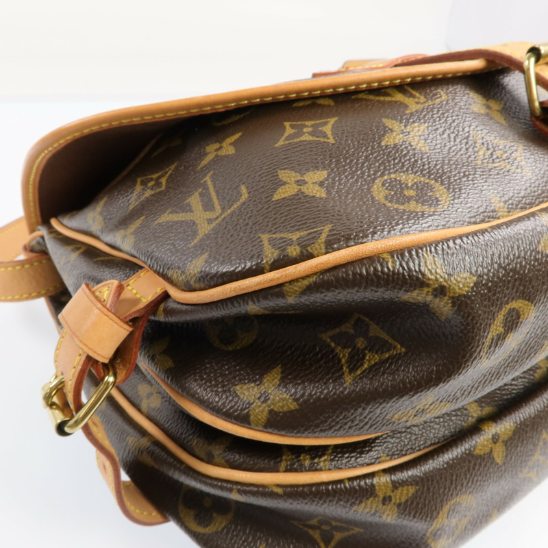 LOUIS VUITTON Monogram Saumur 30金扣肩背袋-9