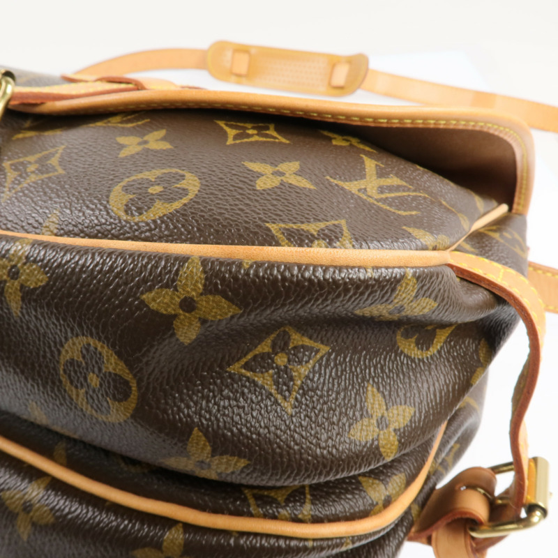LOUIS VUITTON Monogram Saumur 30金扣肩背袋-10