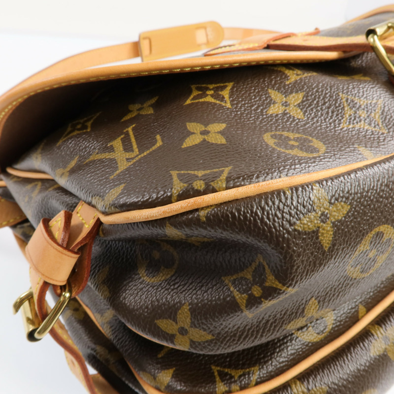 LOUIS VUITTON Monogram Saumur 30金扣肩背袋-11