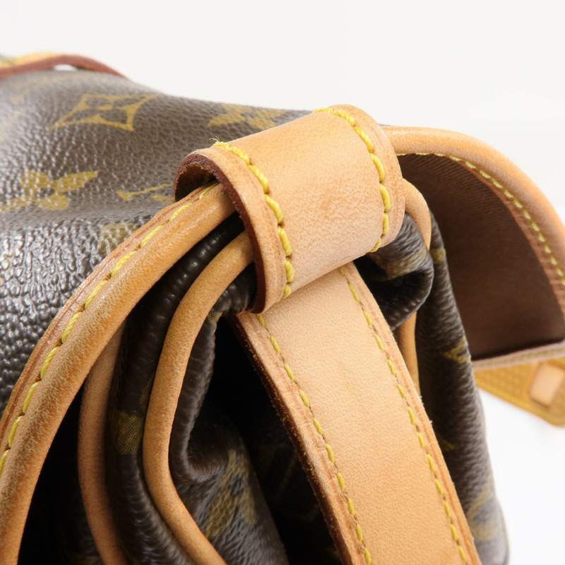 LOUIS VUITTON Monogram Saumur 30金扣肩背袋-14