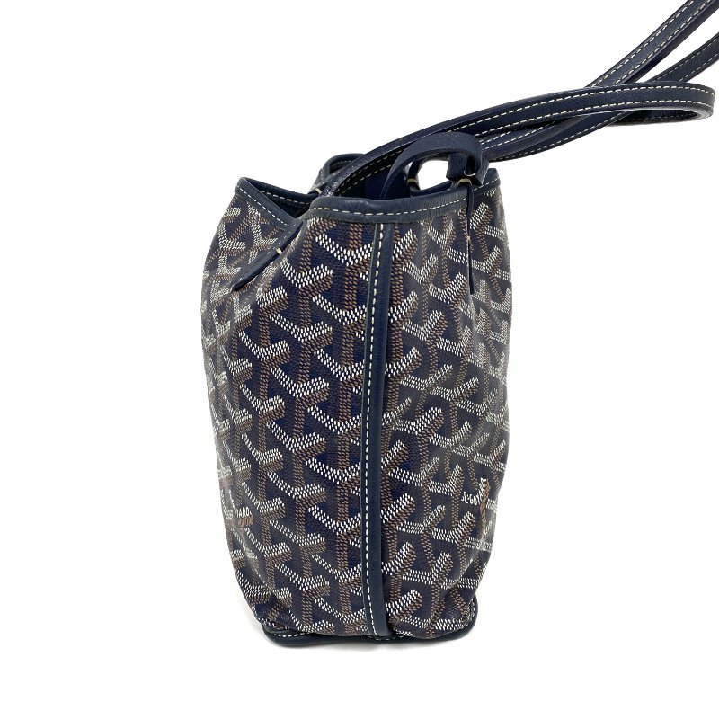 △ Goyard 高雅德 Navy Coated Canvas Anjou Mini Tote Bag 深藍色塗層帆布托特袋 - 257027386-3