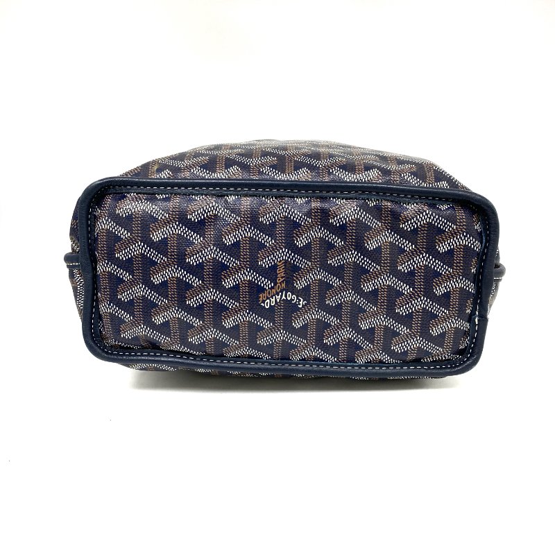 △ Goyard 高雅德 Navy Coated Canvas Anjou Mini Tote Bag 深藍色塗層帆布托特袋 - 257027386-4