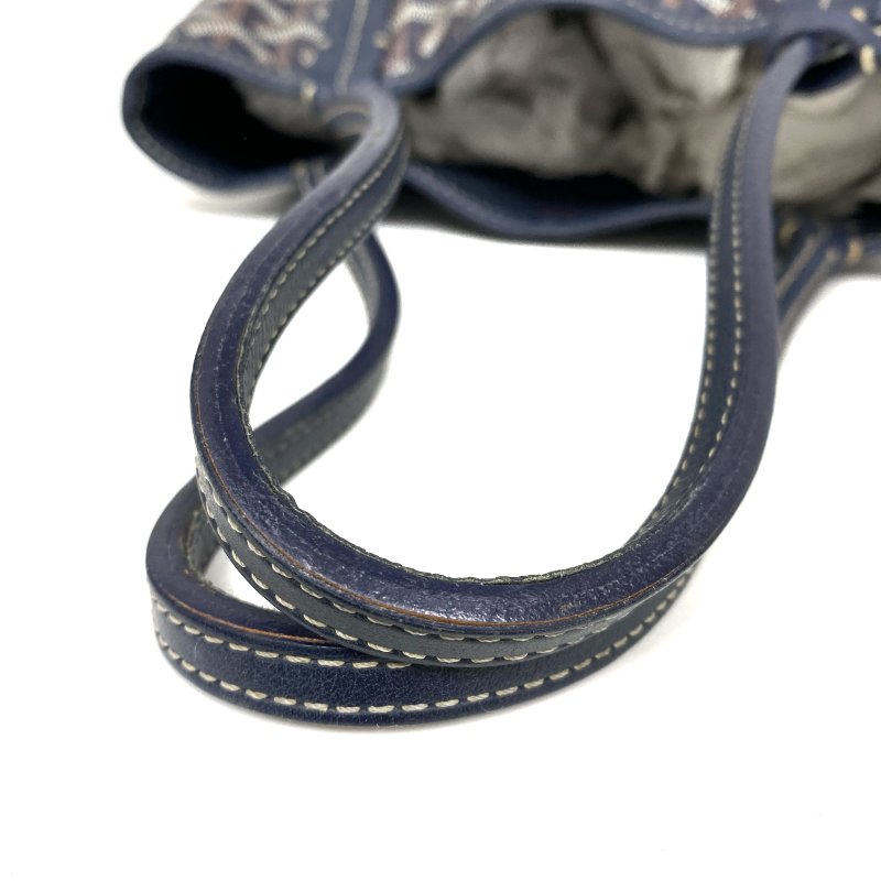 △ Goyard 高雅德 Navy Coated Canvas Anjou Mini Tote Bag 深藍色塗層帆布托特袋 - 257027386-6