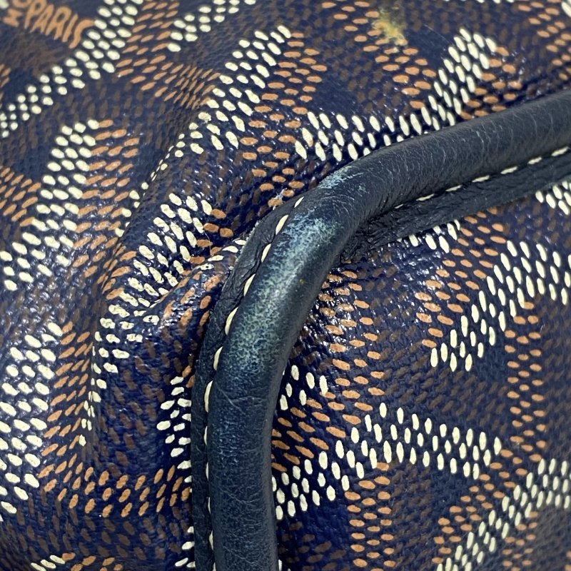 △ Goyard 高雅德 Navy Coated Canvas Anjou Mini Tote Bag 深藍色塗層帆布托特袋 - 257027386-7