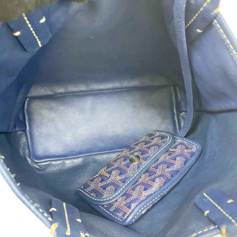 △ Goyard 高雅德 Navy Coated Canvas Anjou Mini Tote Bag 深藍色塗層帆布托特袋 - 257027386-11