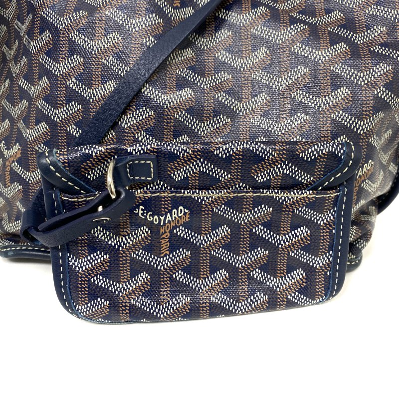 △ Goyard 高雅德 Navy Coated Canvas Anjou Mini Tote Bag 深藍色塗層帆布托特袋 - 257027386-14