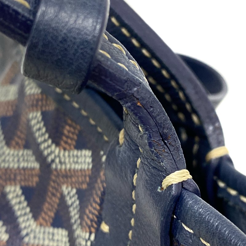 △ Goyard 高雅德 Navy Coated Canvas Anjou Mini Tote Bag 深藍色塗層帆布托特袋 - 257027386-17
