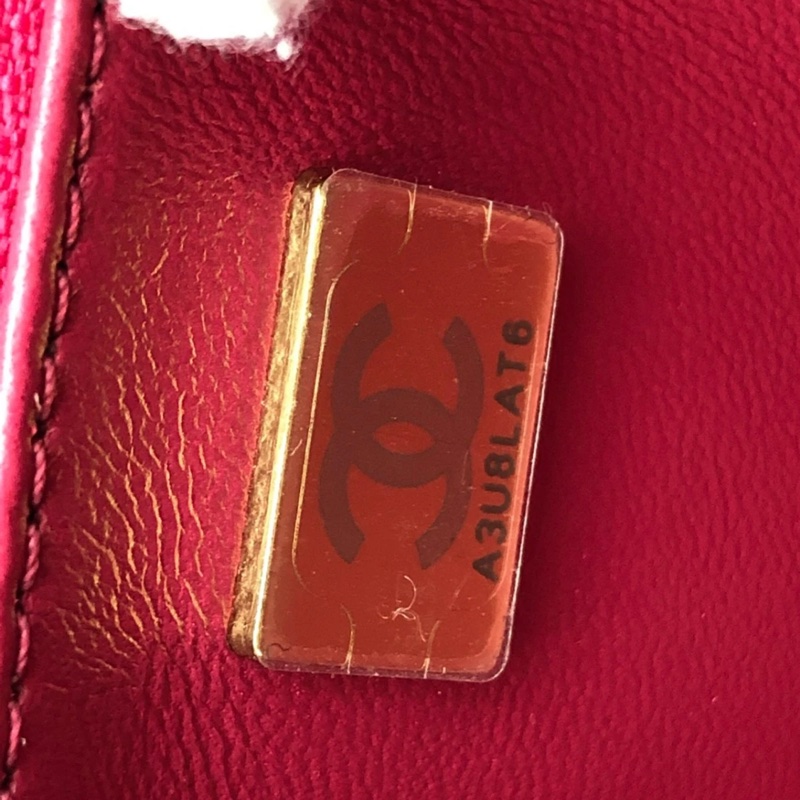 22p CHANEL/香奈兒黑色羊皮鏈條化妝包 膠囊包單肩斜跨，芯片款-8