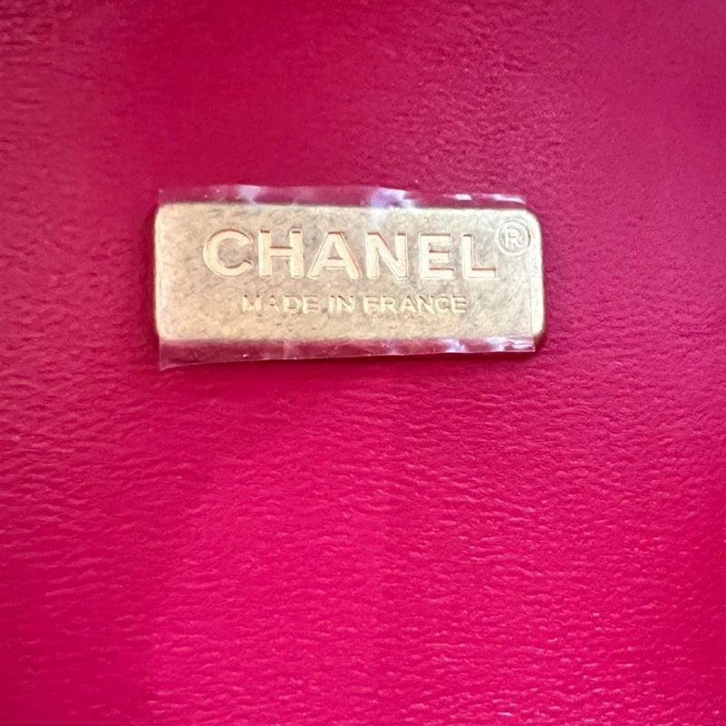 22p CHANEL/香奈兒黑色羊皮鏈條化妝包 膠囊包單肩斜跨，芯片款-11