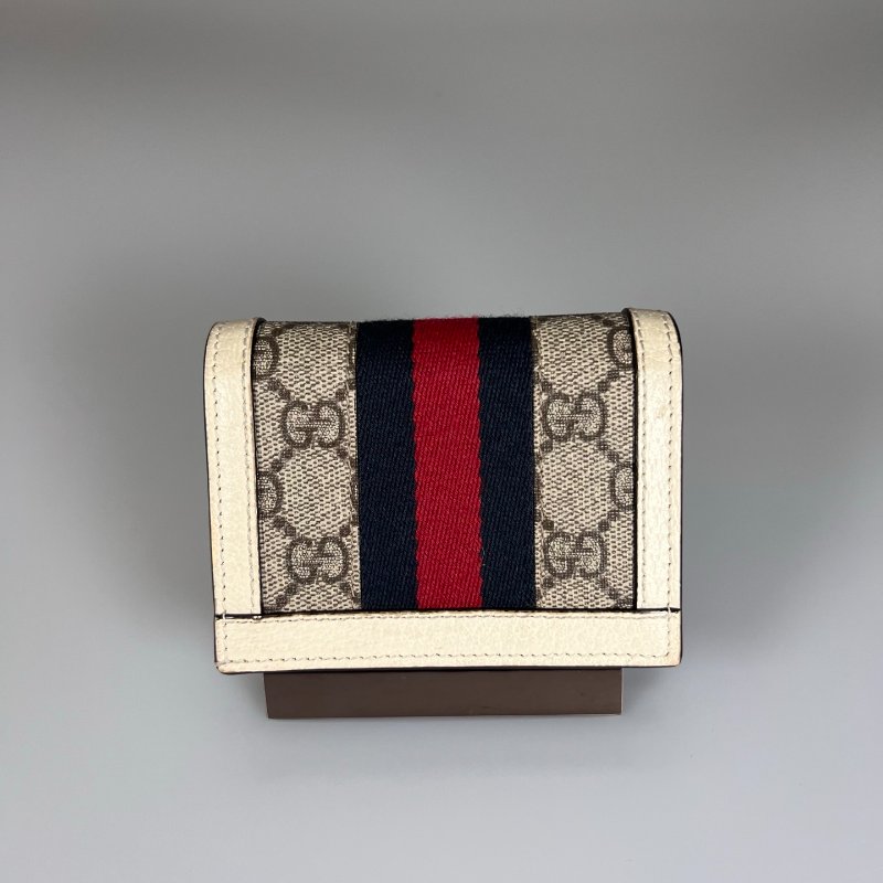 GUCCI 523155 白對開短夾-1