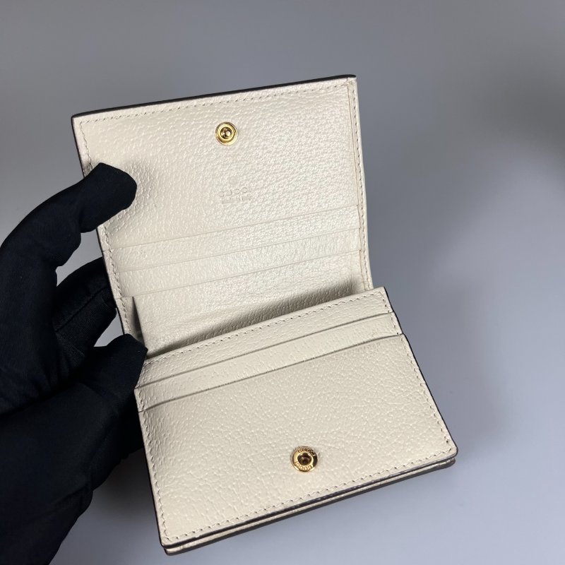 GUCCI 523155 白對開短夾-5