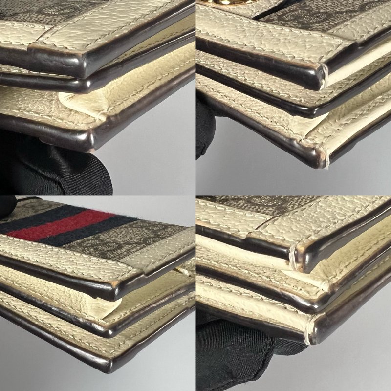 GUCCI 523155 白對開短夾-9