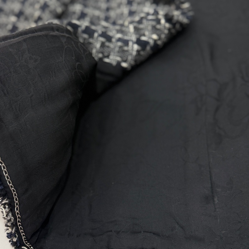 CHANEL 香奈兒 毛呢 黑灰 西外 西裝外套 短大衣 大衣 外套 夾克-27