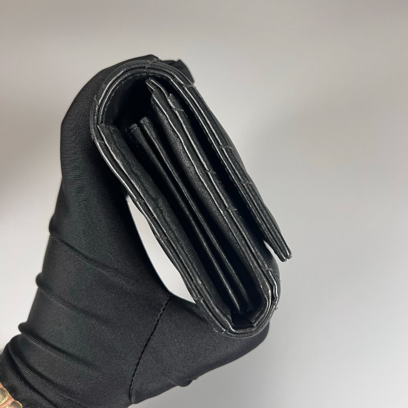 GUCCI 443436  黑色金釦MARMONT掀蓋長夾-2