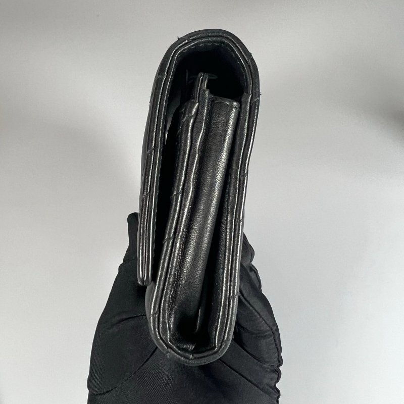 GUCCI 443436  黑色金釦MARMONT掀蓋長夾-3