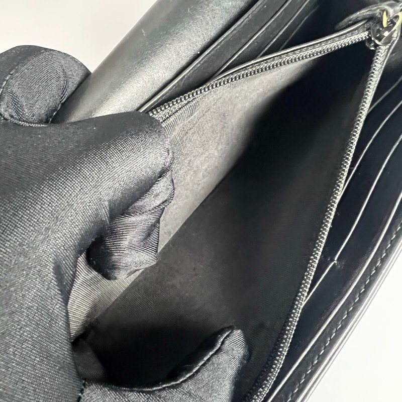 GUCCI 443436  黑色金釦MARMONT掀蓋長夾-5