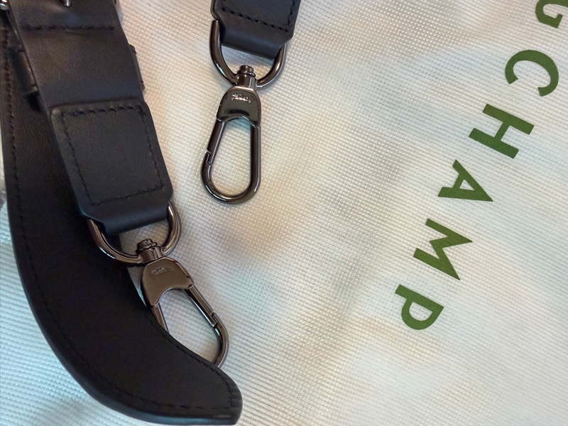 全新歐洲購入 Longchamp 半月形單肩包 LE PLIAGE XTRA M SHOULDER BAG 黑色牛皮肩背包 肩背包-20