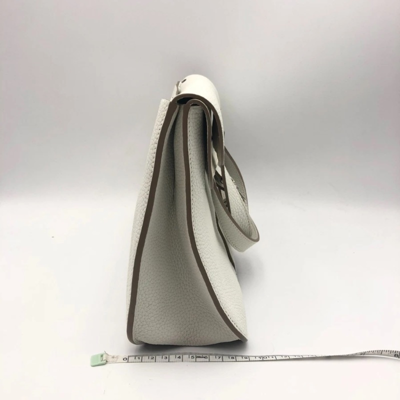 Hermes愛馬仕 halzan31 8L冰川白 銀扣TC皮 X刻-2