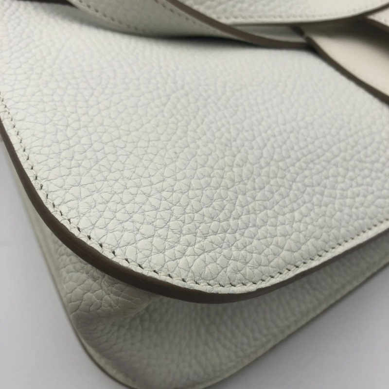 Hermes愛馬仕 halzan31 8L冰川白 銀扣TC皮 X刻-11