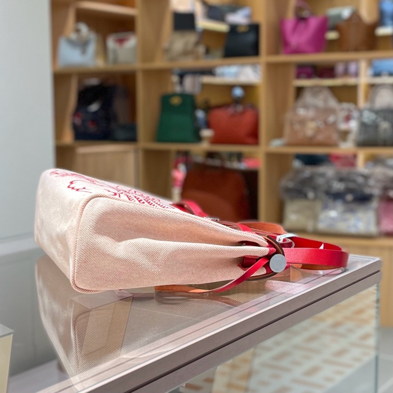 Hermes 爱马仕 Herbag31 红色飞马帆布配马鞍皮飞马-3