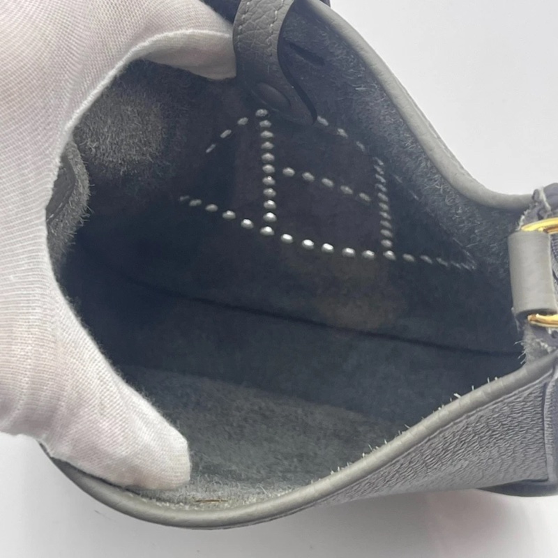 Hermes愛馬仕Evelyne mini積雲灰金扣,B刻,超美的一個顏色特別特別好看-3