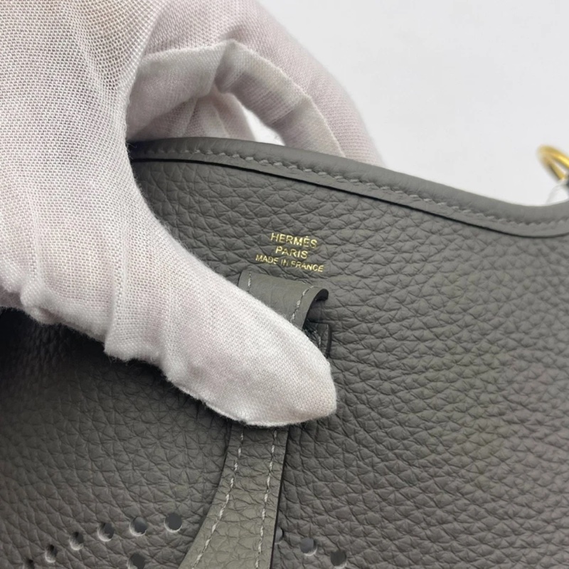 Hermes愛馬仕Evelyne mini積雲灰金扣,B刻,超美的一個顏色特別特別好看-4