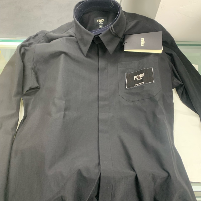 fendi黑色襯衫 logo 特價🉐-4