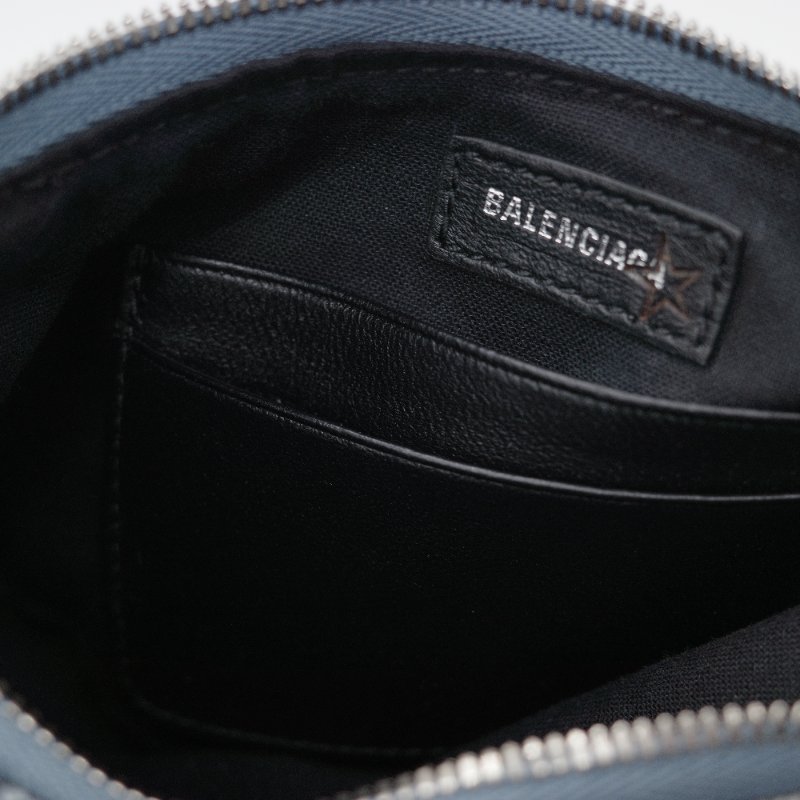 Balenciaga 巴黎世家 Le Cagole Mini 字母老花 牛仔布 藍色 丹寧 鏈帶包 可頌包-12