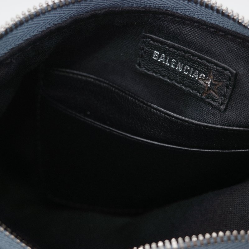 Balenciaga 巴黎世家 Le Cagole Mini 字母老花 牛仔布 藍色 丹寧 鏈帶包 可頌包-13