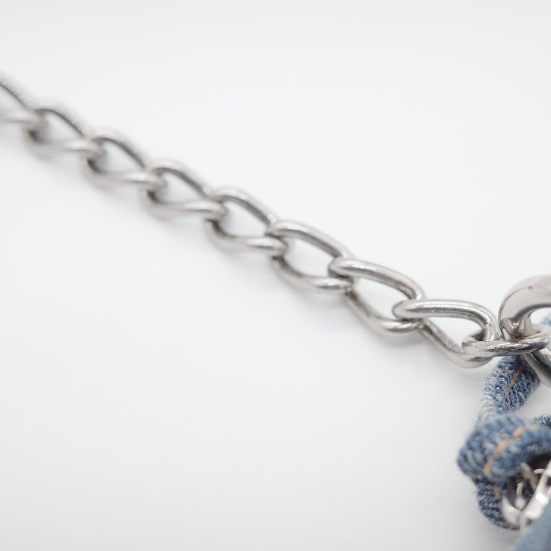 Balenciaga 巴黎世家 Le Cagole Mini 字母老花 牛仔布 藍色 丹寧 鏈帶包 可頌包-14