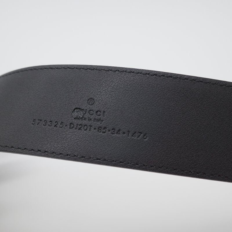 Gucci古馳 經典 仿舊金屬扣環 小牛皮 腰帶 古黃銅 D 型環扣 腰帶-2