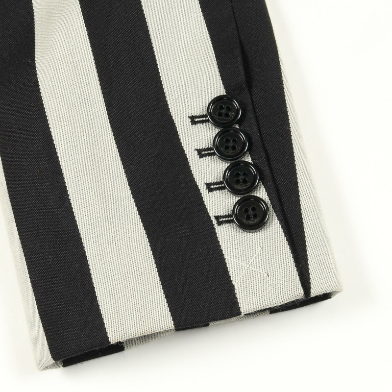 CELINE 訂製西裝外套 2V159882C 羊毛真絲混紡 灰色/黑色 #46 二手 男款-9