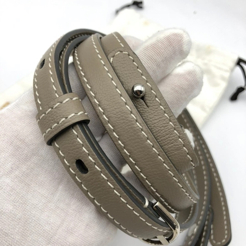 Delvaux德爾沃Brilliant+mini大象灰外縫線牛皮搭扣包手提斜挎包,size：20*15cm-6