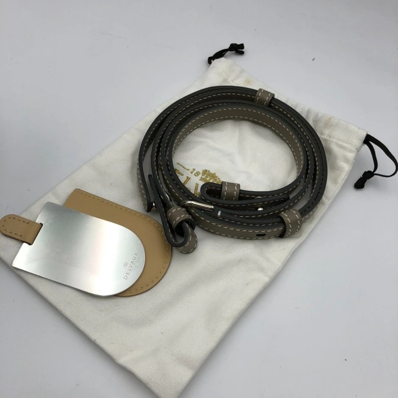 Delvaux德爾沃Brilliant+mini大象灰外縫線牛皮搭扣包手提斜挎包,size：20*15cm-7