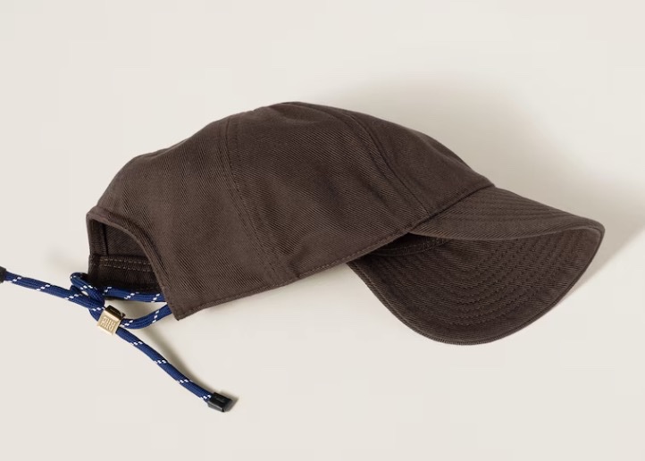 Miu Miu 深棕咖啡色藍色抽繩M號-2