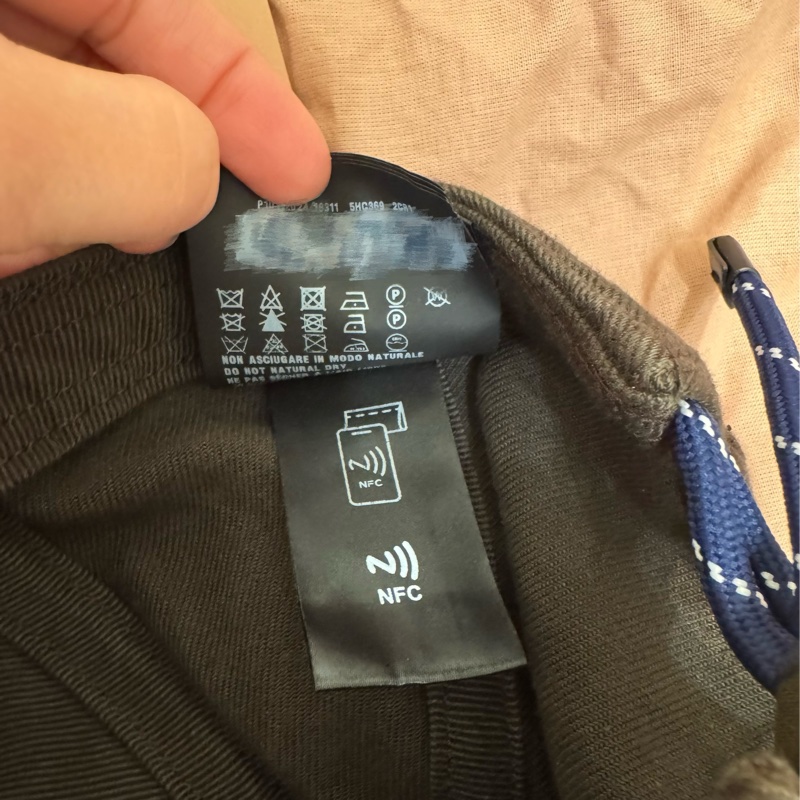 Miu Miu 深棕咖啡色藍色抽繩M號-3