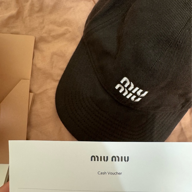 Miu Miu 深棕咖啡色藍色抽繩M號-4