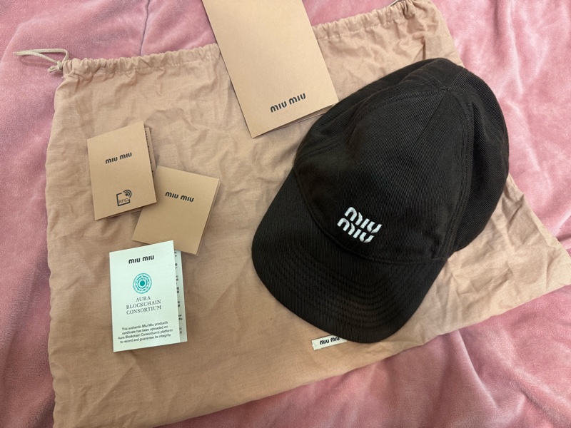 Miu Miu 深棕咖啡色藍色抽繩M號-8