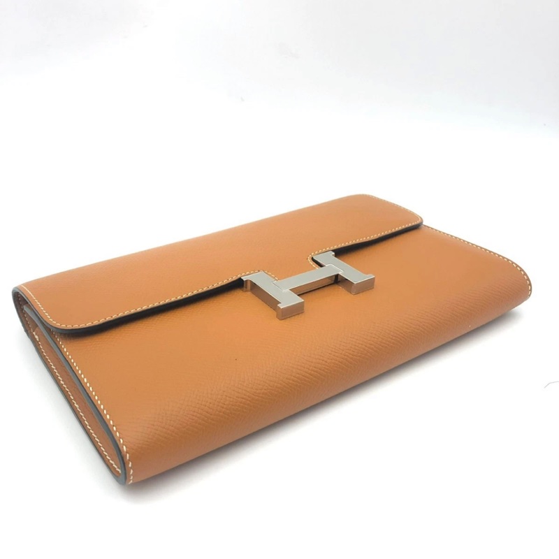 Hermes愛馬仕康康 constance 錢包金棕色銀扣e皮，加一個肩帶秒變to go ，A刻，尺寸20.5cm x 13cm x 2cm-4