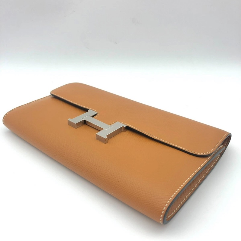 Hermes愛馬仕康康 constance 錢包金棕色銀扣e皮，加一個肩帶秒變to go ，A刻，尺寸20.5cm x 13cm x 2cm-5