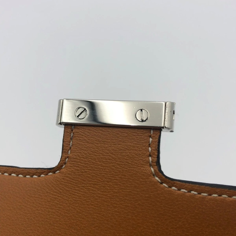 Hermes愛馬仕康康 constance 錢包金棕色銀扣e皮，加一個肩帶秒變to go ，A刻，尺寸20.5cm x 13cm x 2cm-8